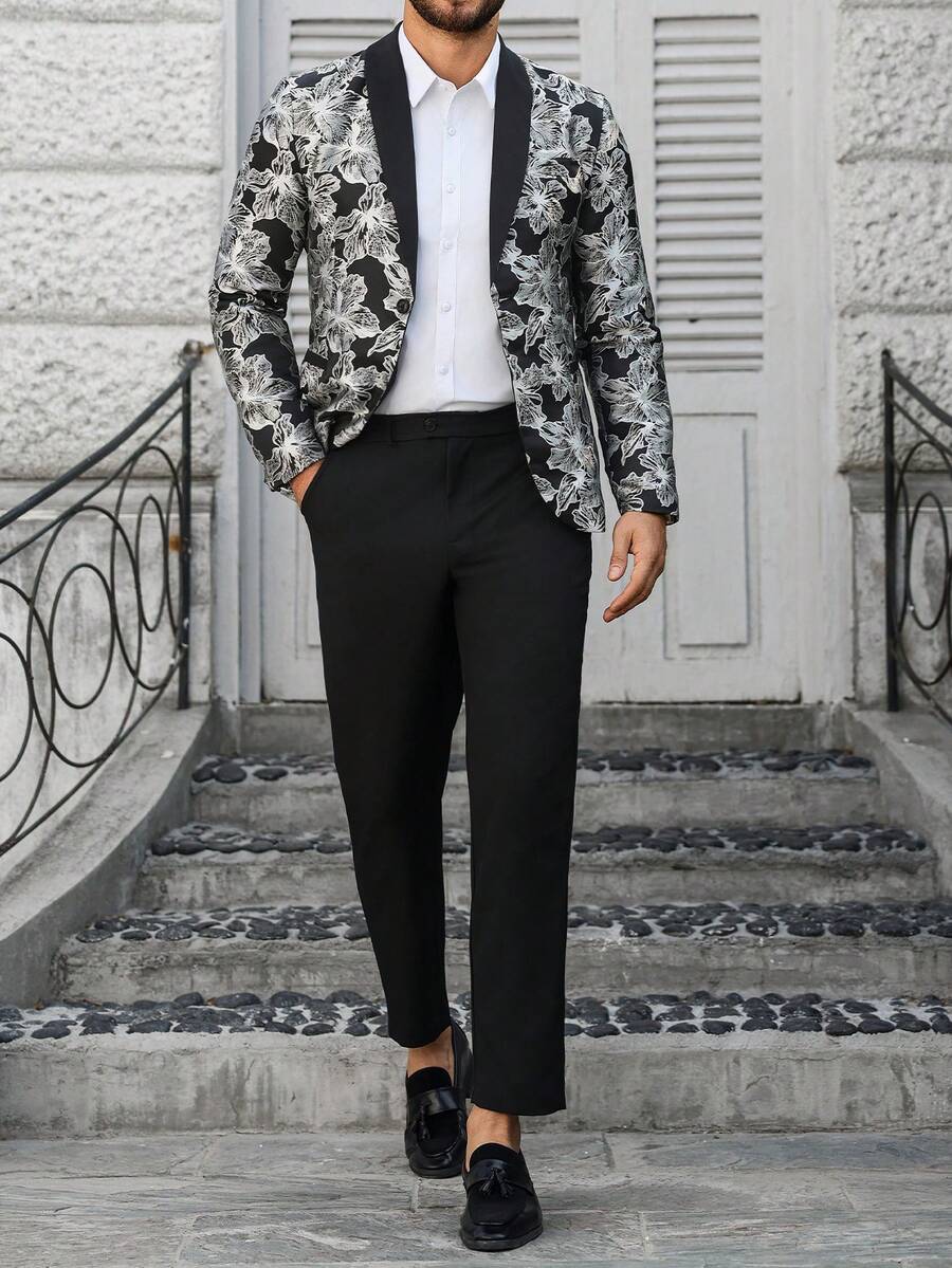 Mens Trouser Suit Shawl Collar Blazer Two-Piece Set – Vandro