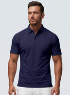 Pique Polo Shirt — On Model - Upper Body | Generated by Modelize