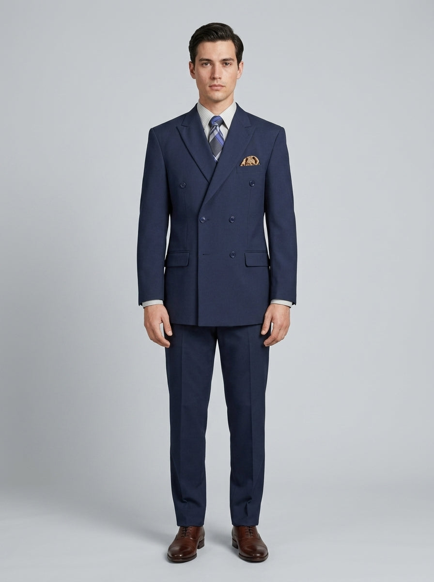 Double-breasted suit — On Model - Neutral | Generated by Modelize