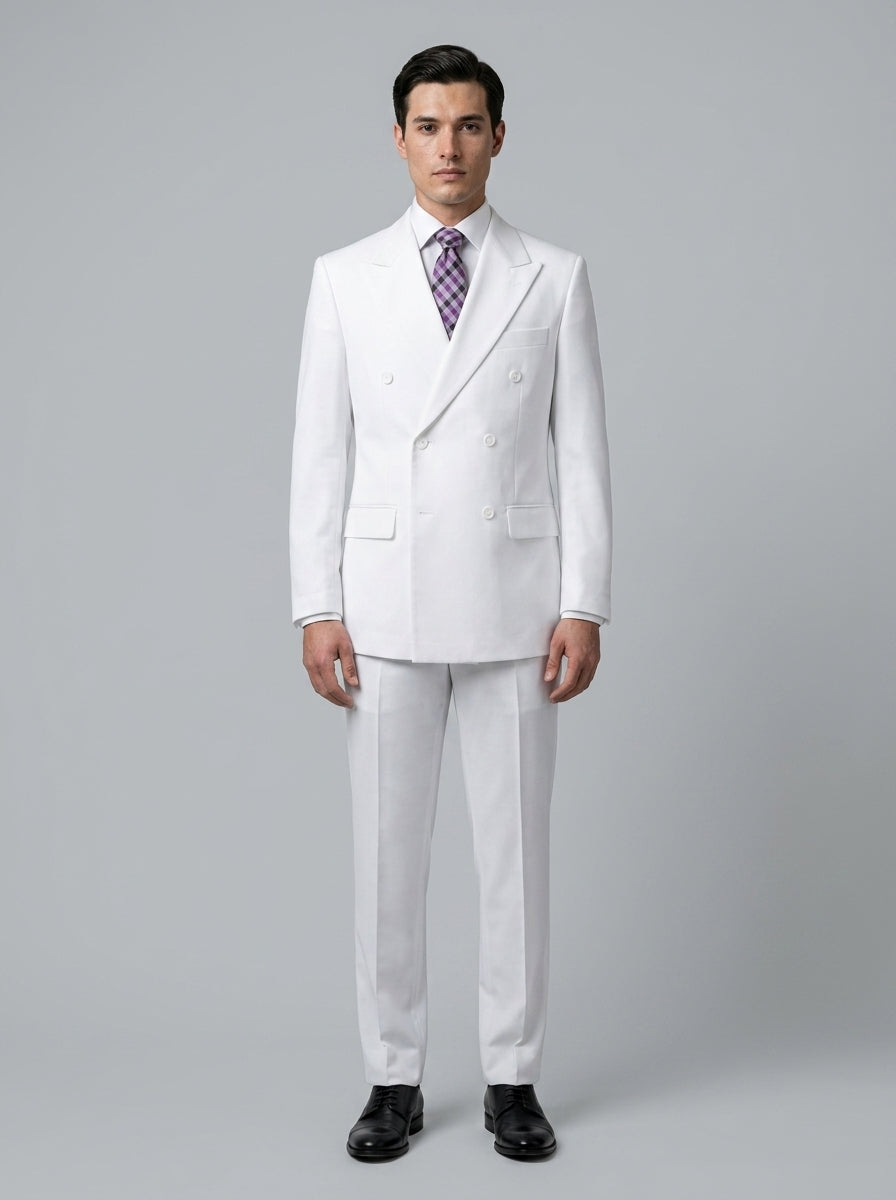 Double-breasted suit — On Model - Neutral | Generated by Modelize
