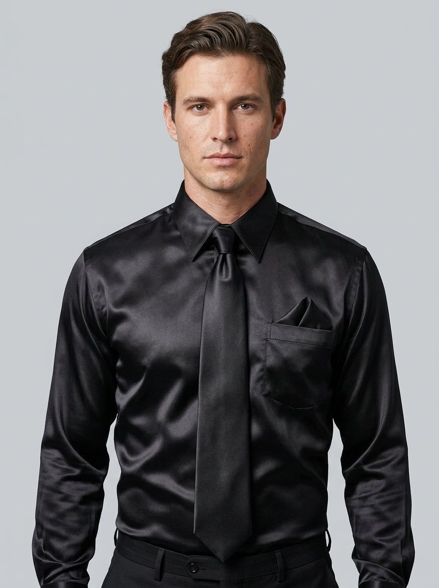 3-Piece Dress Shirt Set — On Model - Upper Body | Generated by Modelize