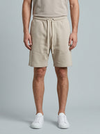 Knit drawstring shorts — On Model - Lower Body | Generated by Modelize