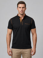 Knit Polo Shirt — On Model - Upper Body | Generated by Modelize