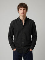 Long sleeve button-down shirt — On Model - Upper Body | Generated by Modelize