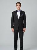 Classic fit pleated tuxedo pants — On Model - Neutral | Generated by Modelize