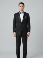 Classic fit pleated tuxedo pants — On Model - Neutral | Generated by Modelize