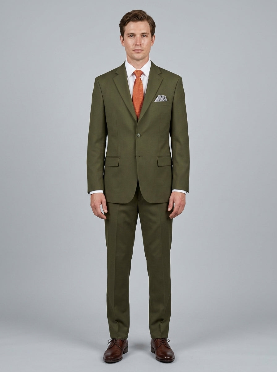 Two-button notch lapel suit — On Model - Neutral | Generated by Modelize