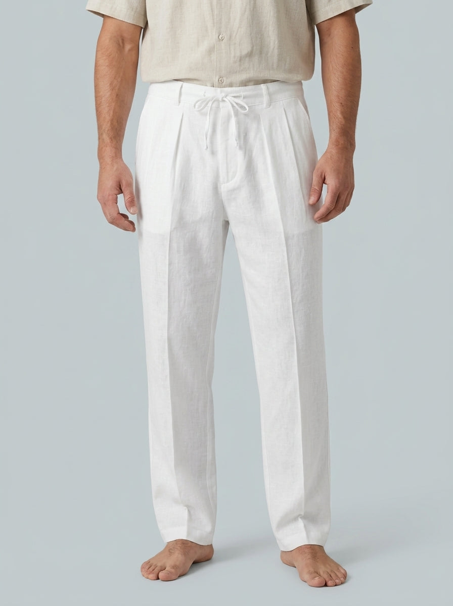 Relaxed fit drawstring beach pants — On Model - Lower Body | Generated by Modelize