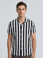 Short Sleeve Button-Up Shirt — On Model - Upper Body | Generated by Modelize
