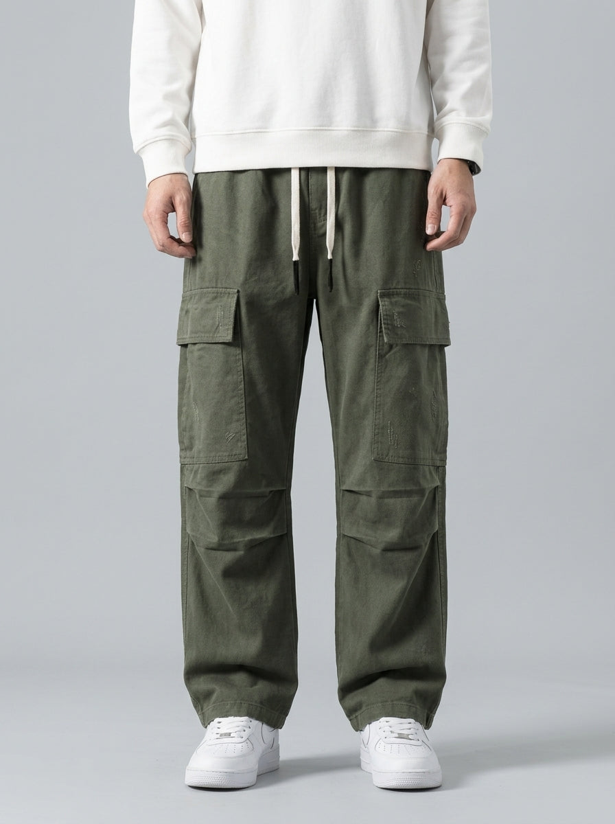 Wide-leg cargo pants — On Model - Lower Body | Generated by Modelize