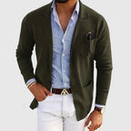 Knit Blazer Unstructured Notched Lapel Two-Button – Nesto