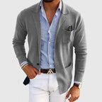 Knit Blazer Unstructured Notched Lapel Two-Button – Nesto