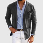 Knit Blazer Unstructured Notched Lapel Two-Button – Nesto