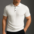 Cotton Polo Textured Knit Tailored Fit – Calvex