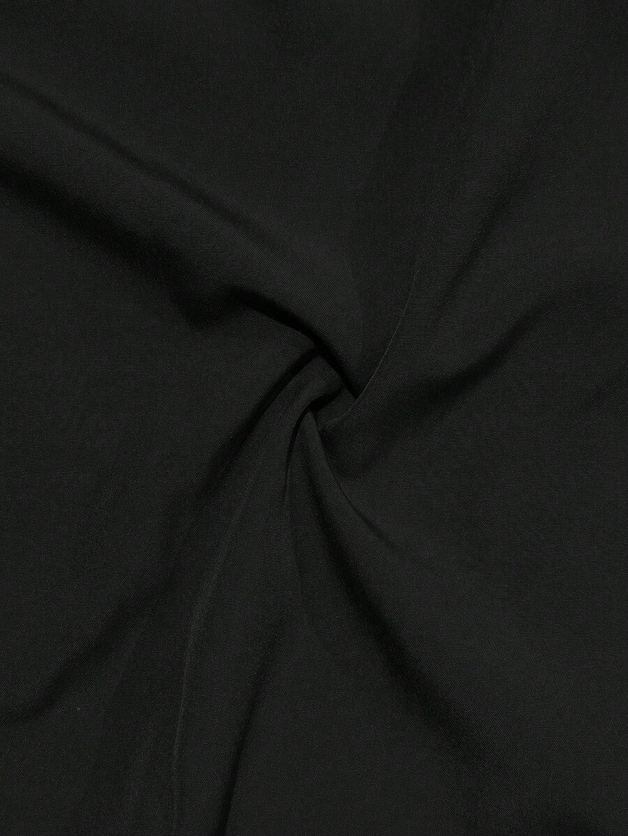 Shirt Shop Stand Collar Button-Up Long Sleeve Polyester Stretch – Marvo