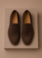 Suede Penny Loafers Smart Casual Slip-On Dress Shoe – Linso
