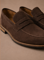 Suede Penny Loafers Smart Casual Slip-On Dress Shoe – Linso