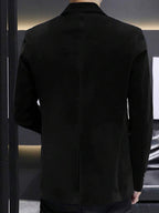 Suit Jacket Mens Velvet Lapel Single-Breasted Polyester – Alvon