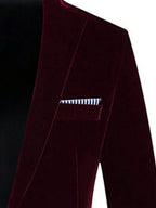 Suit Jacket Mens Velvet Lapel Single-Breasted Polyester – Alvon