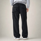 Cargo Pants Stretch Waist Multi-Pocket Black – Full Look