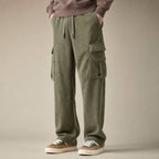 Cargo Pants Stretch Waist Multi-Pocket Green – Product Photo