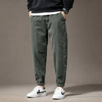 Tapered Cargo Pants Drawstring Waist Relaxed Fit Army Green – Product Photo