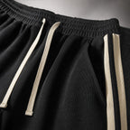 Wide Leg Cargo Pants Corduroy Relaxed Fit Black – Fabric and Detail Close-Up