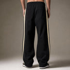 Wide Leg Cargo Pants Corduroy Relaxed Fit Black – Full Look