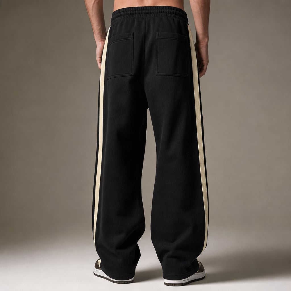 Wide Leg Cargo Pants Corduroy Relaxed Fit Black – Full Look