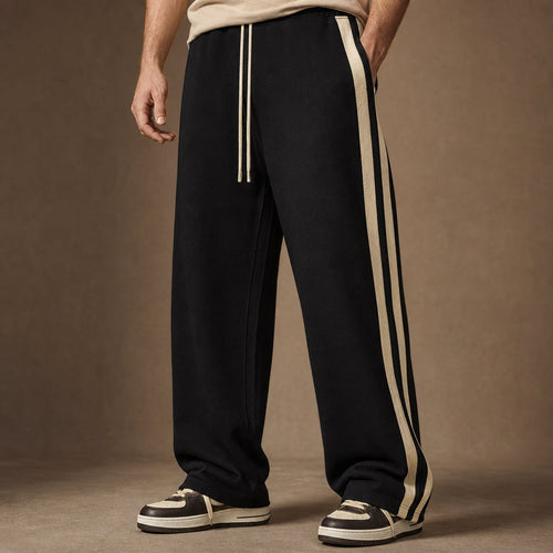 Wide Leg Cargo Pants Corduroy Relaxed Fit Black – Product Photo