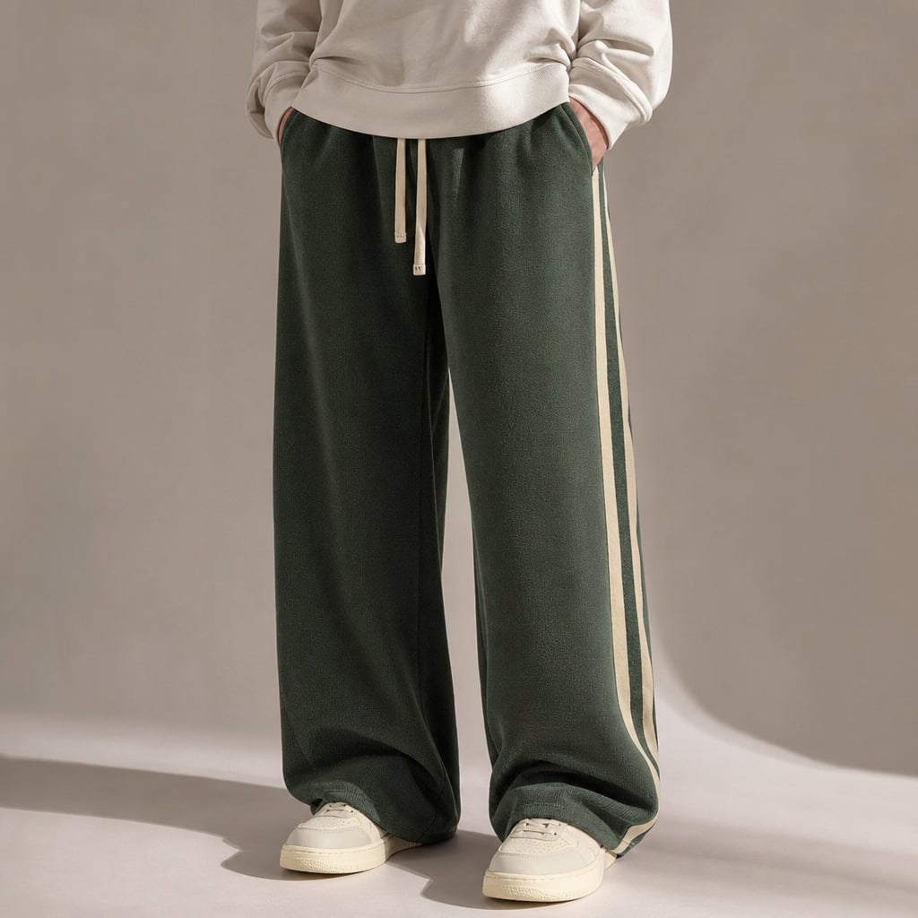 Wide Leg Cargo Pants Corduroy Relaxed Fit in Green – Tarlano Premium Menswear