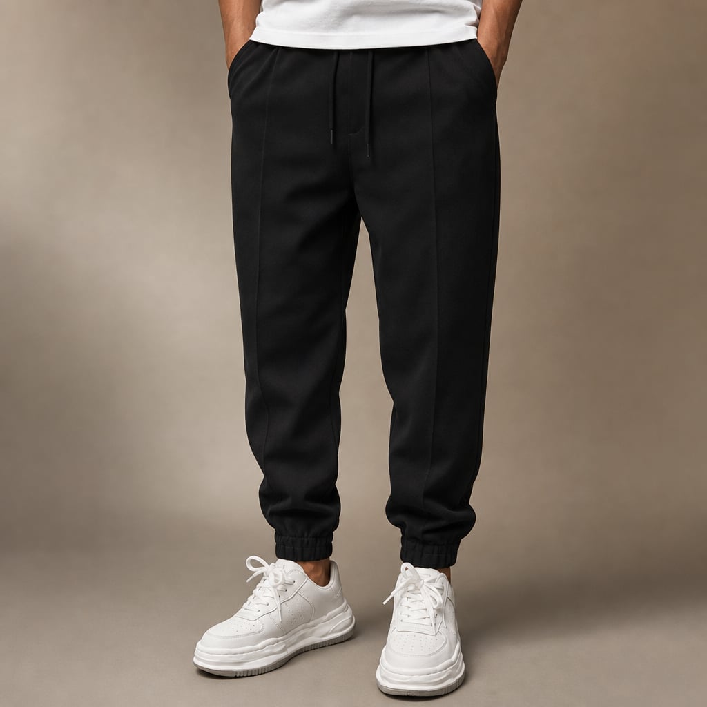 Cargo Pants Relaxed Fit Stretch Woven Black – Product Photo