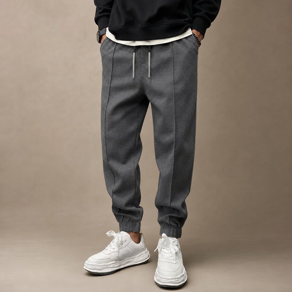 Cargo Pants Relaxed Fit Stretch Woven Dark Gray – Product Photo