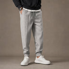Cargo Pants Relaxed Fit Stretch Woven Gray – Side Angle View