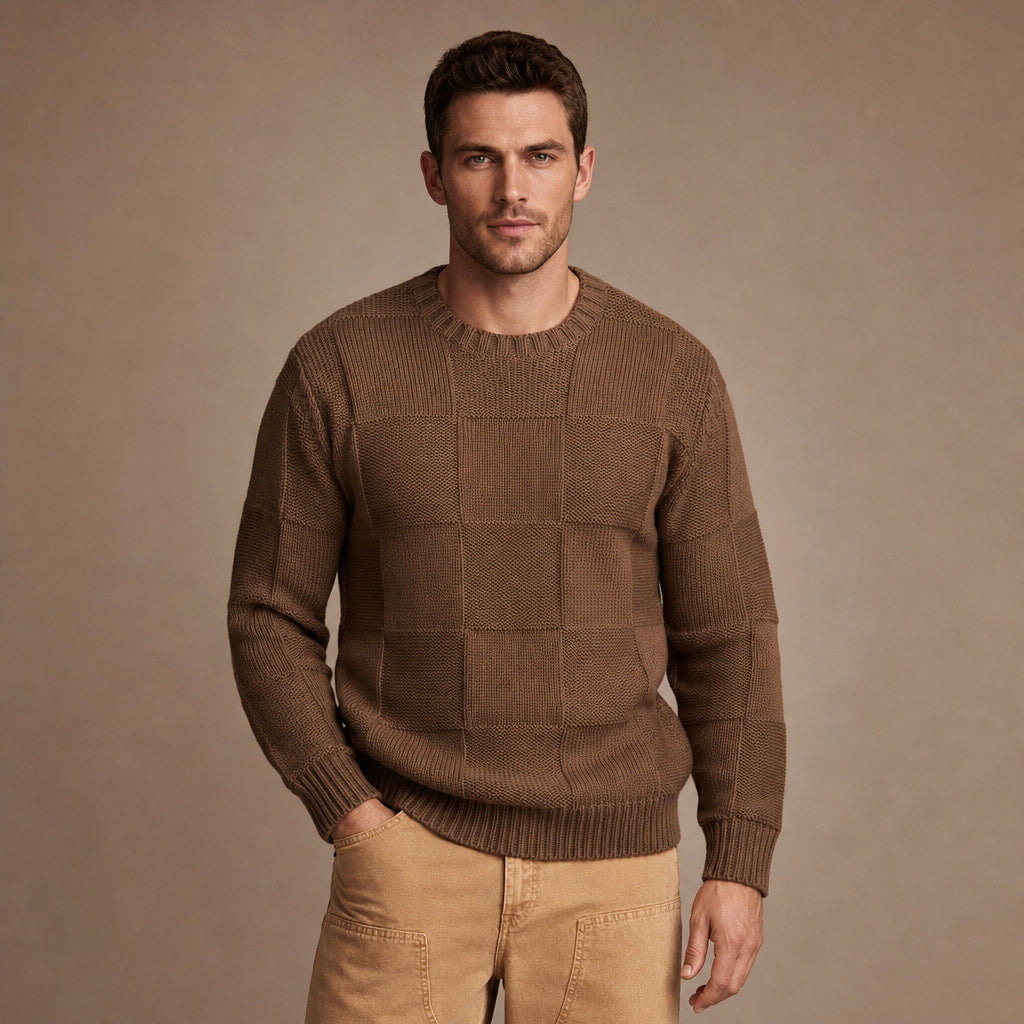 Alderbrook Knit Sweater in Brown – Tarlano Premium Menswear