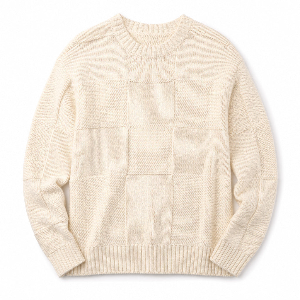 Alderbrook Knit Sweater Cream – Product Photo