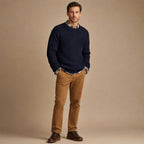 Alderbrook Knit Sweater Navy – Side Angle View
