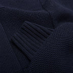 Alderbrook Knit Sweater Navy – Fabric and Detail Close-Up