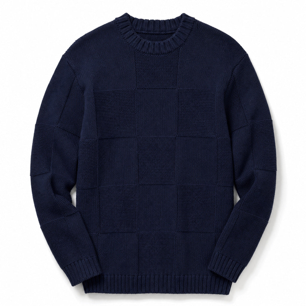 Alderbrook Knit Sweater Navy – Product Photo
