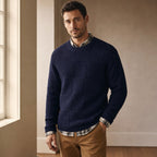 Alderbrook Knit Sweater Navy – Styled Editorial Shot