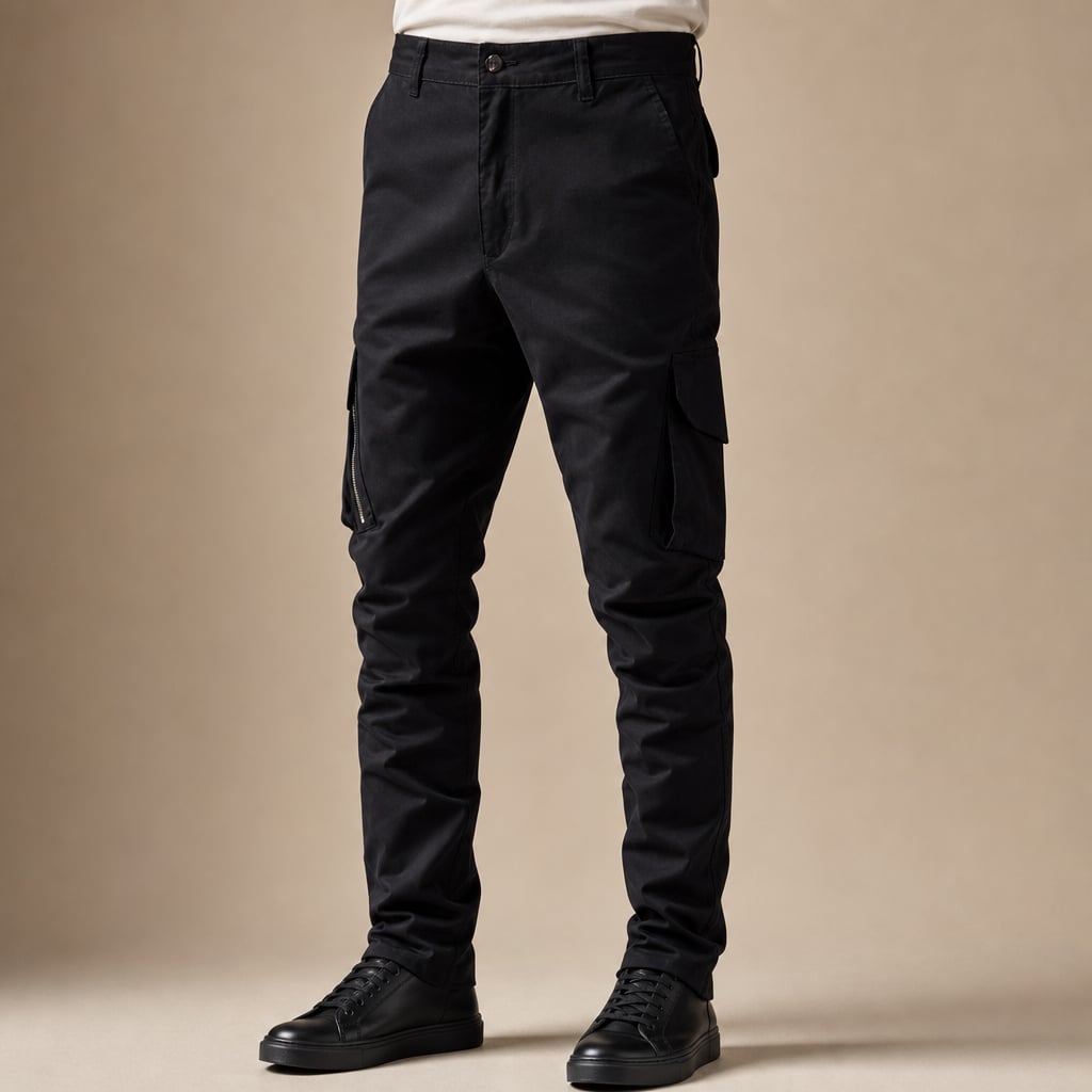 Cargo Pants Cotton Heritage Fit in Black – Tarlano Premium Menswear