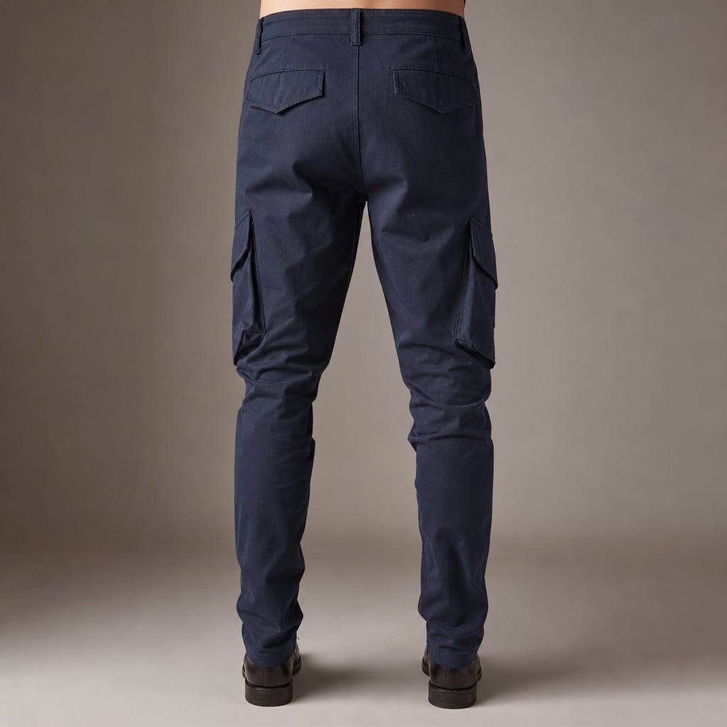 Cargo Pants Cotton Heritage Fit Dark Blue – Full Look