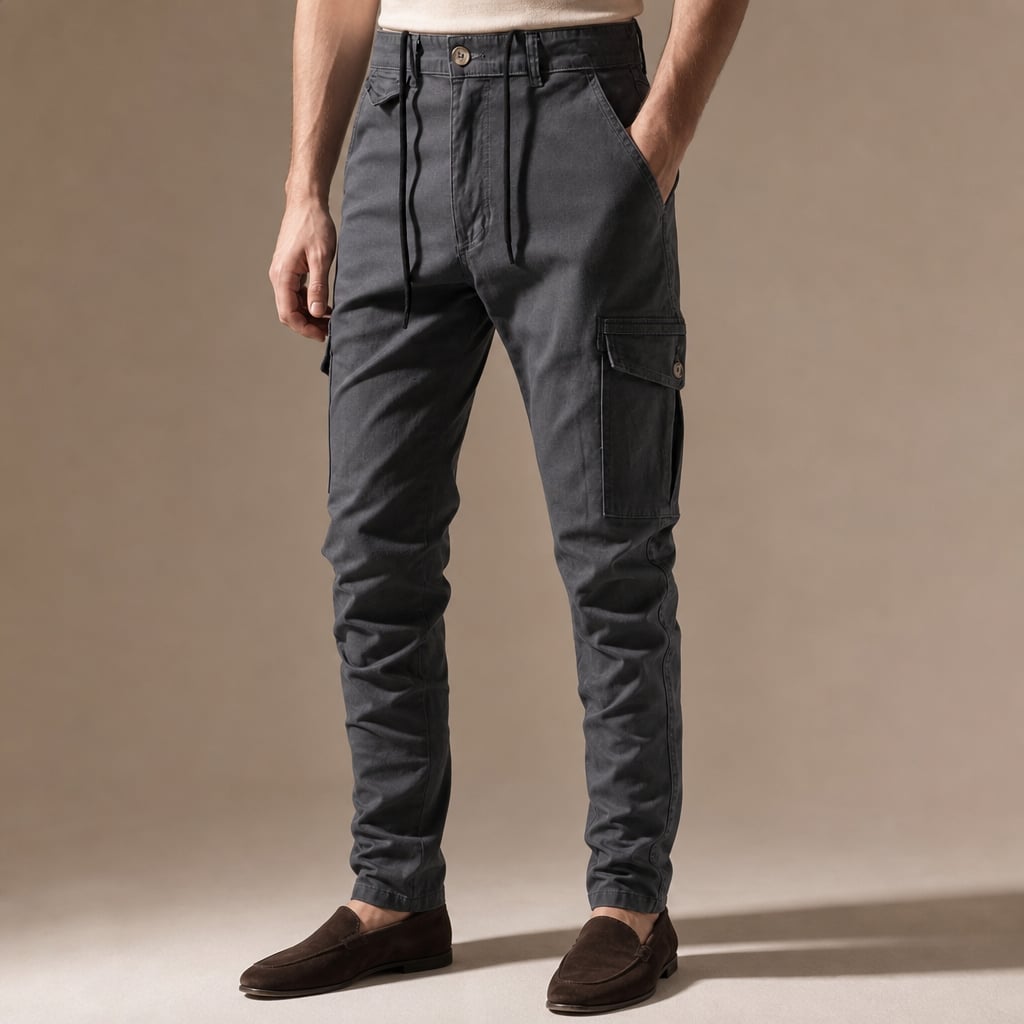 Cargo Pants Cotton Heritage Fit in Dark Gray – Tarlano Premium Menswear