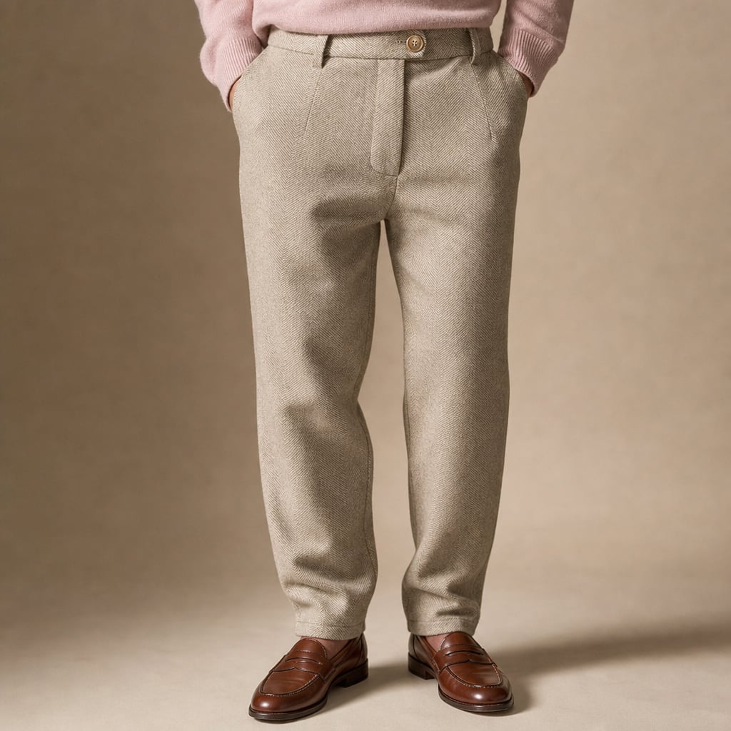 Chino Pants Slim Fit Stretch Woven in Beige – Tarlano Premium Menswear