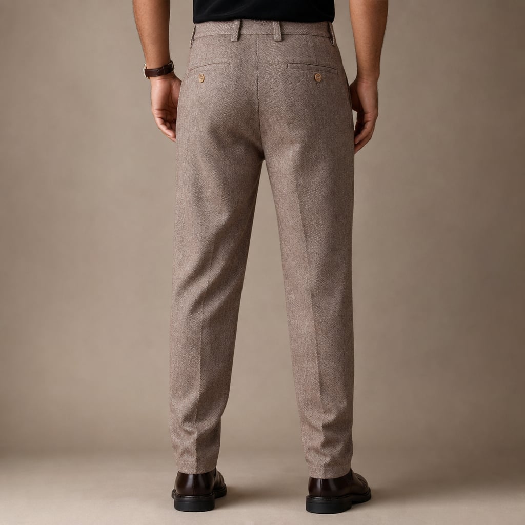 Chino Pants Slim Fit Stretch Woven Brown – Full Look