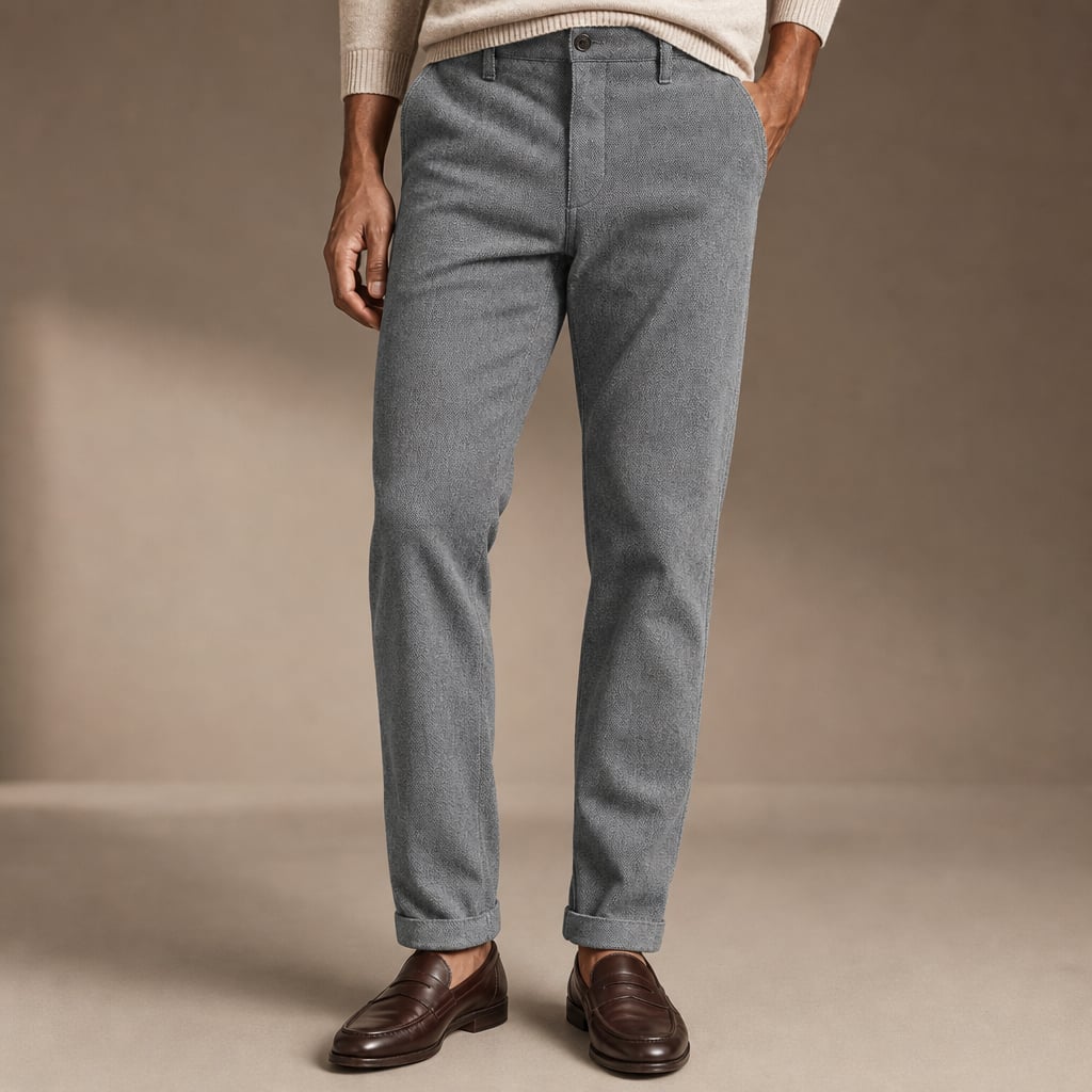 Chino Pants Slim Fit Stretch Woven Gray – Product Photo