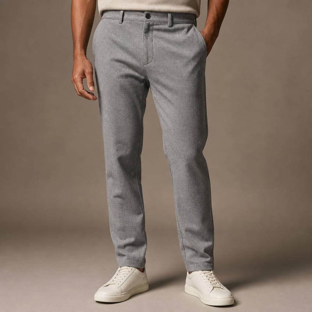 Chino Pants Slim Fit Stretch Woven in Gray – Tarlano Premium Menswear