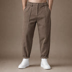 Chino Pants Mélange Stretch Business Casual Coffee – Product Photo