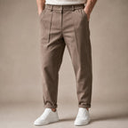 Chino Pants Mélange Stretch Business Casual in Coffee – Tarlano Premium Menswear