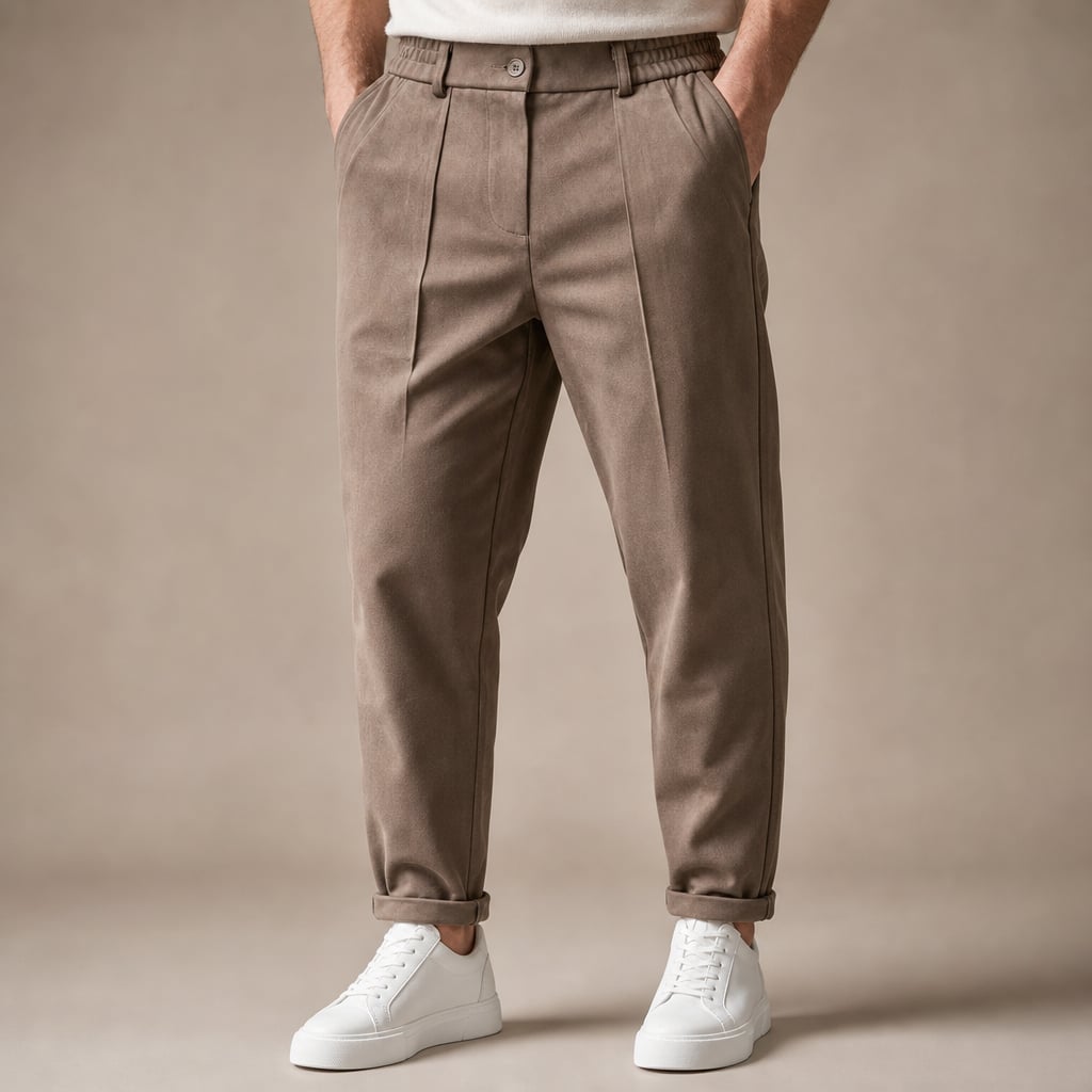 Chino Pants Mélange Stretch Business Casual in Coffee – Tarlano Premium Menswear